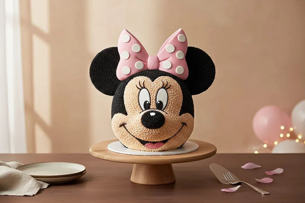 Minnie Mouse face cake